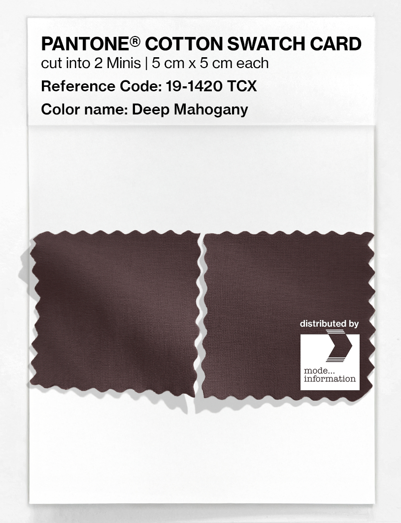 Artikelbild 4 des Artikels “PANTONE® COTTON SWATCH CARD 19-1420 TCX Deep Mahogany “