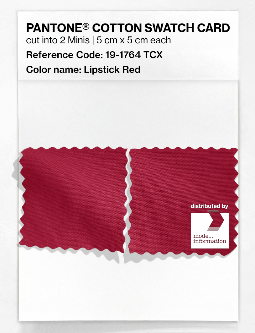Product image 4 of the product “PANTONE® COTTON SWATCH CARD 19-1764 TCX Lipstick Red ”