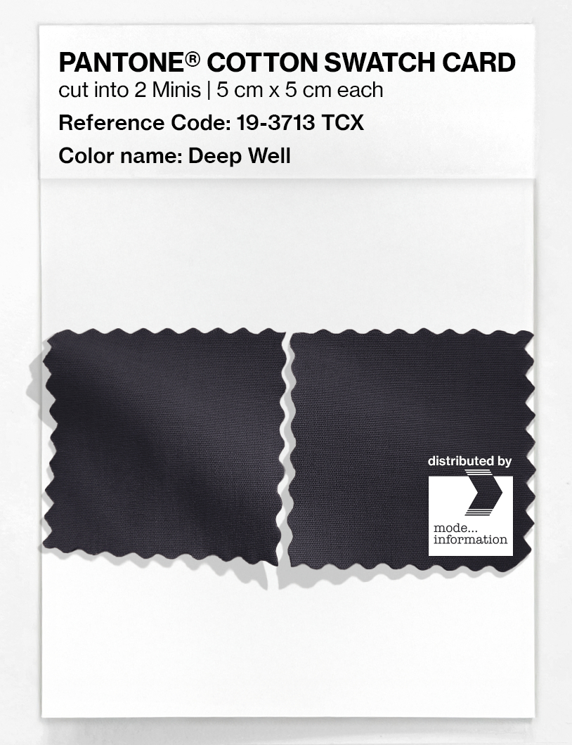 Product image 4 of the product “PANTONE® COTTON SWATCH CARD 19-3713 TCX Deep Well ”