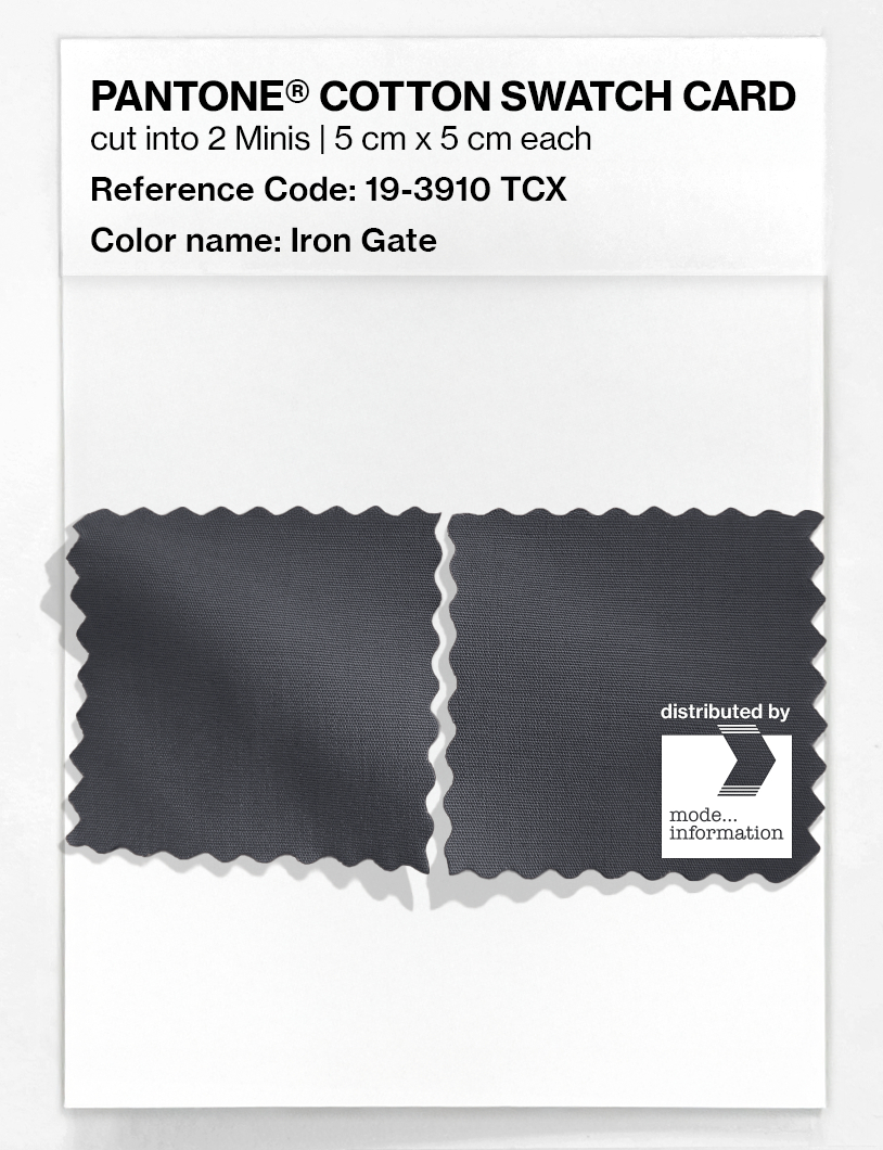 Product image 4 of the product “PANTONE® COTTON SWATCH CARD 19-3910 TCX Iron Gate ”