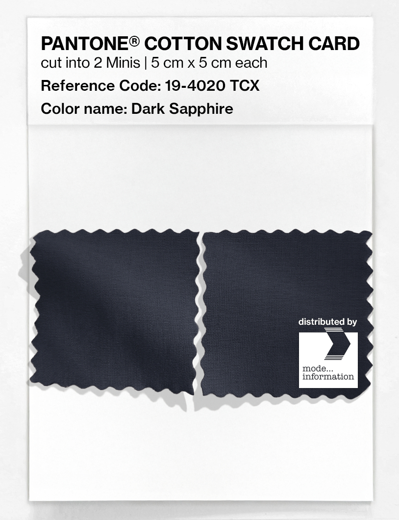 Product image 4 of the product “PANTONE® COTTON SWATCH CARD 19-4020 TCX Dark Sapphire ”