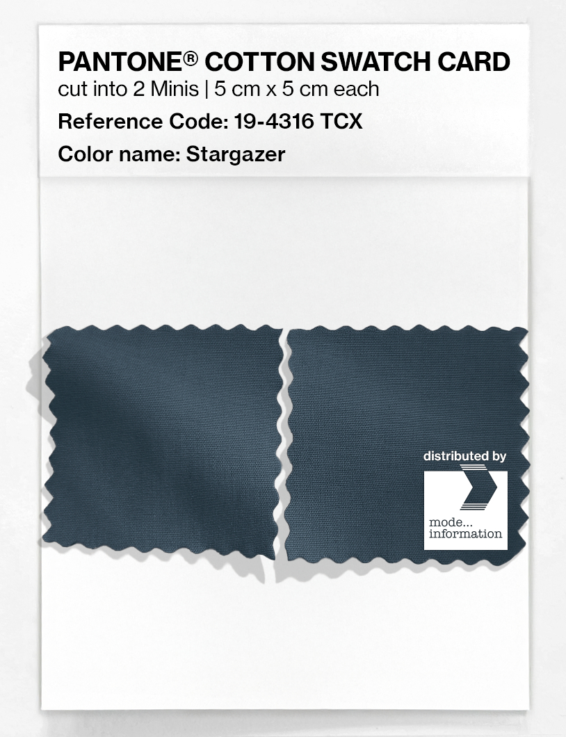 Product image 4 of the product “PANTONE® COTTON SWATCH CARD 19-4316 TCX Stargazer ”
