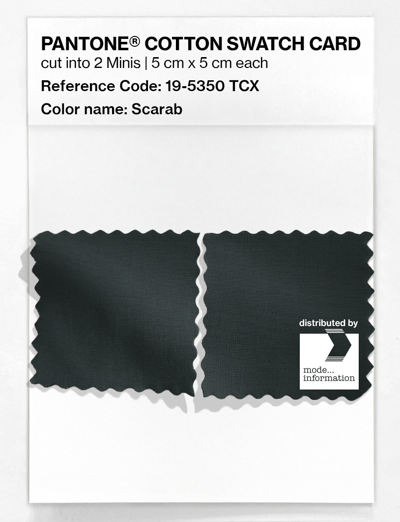 Product image 4 of the product “PANTONE® COTTON SWATCH CARD 19-5350 TCX Scarab ”