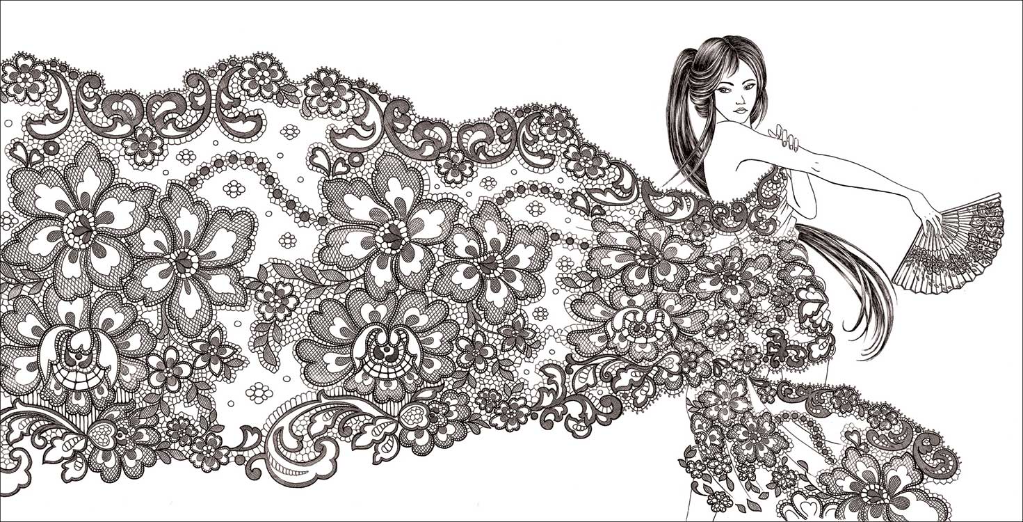 Artikelbild 5 des Artikels “Lace Art Inspirational Illustration Book “