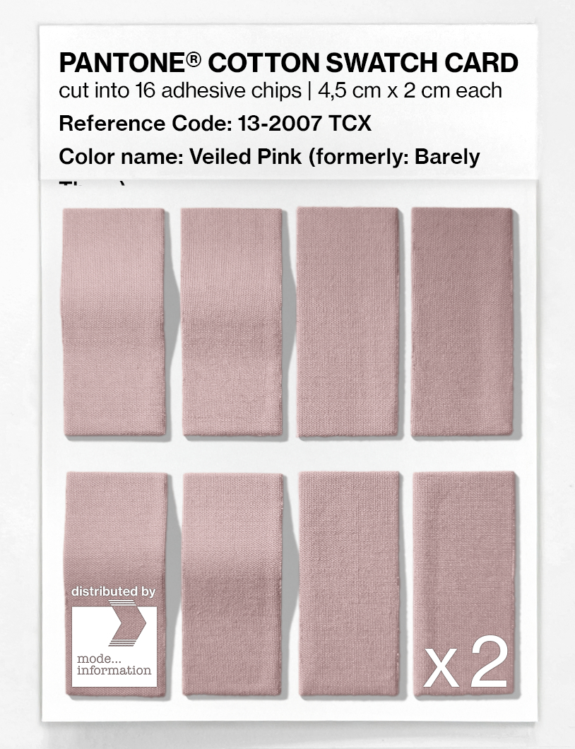 Product image 5 of the product “PANTONE® COTTON SWATCH CARD 13-2007 TCX Barely There ”