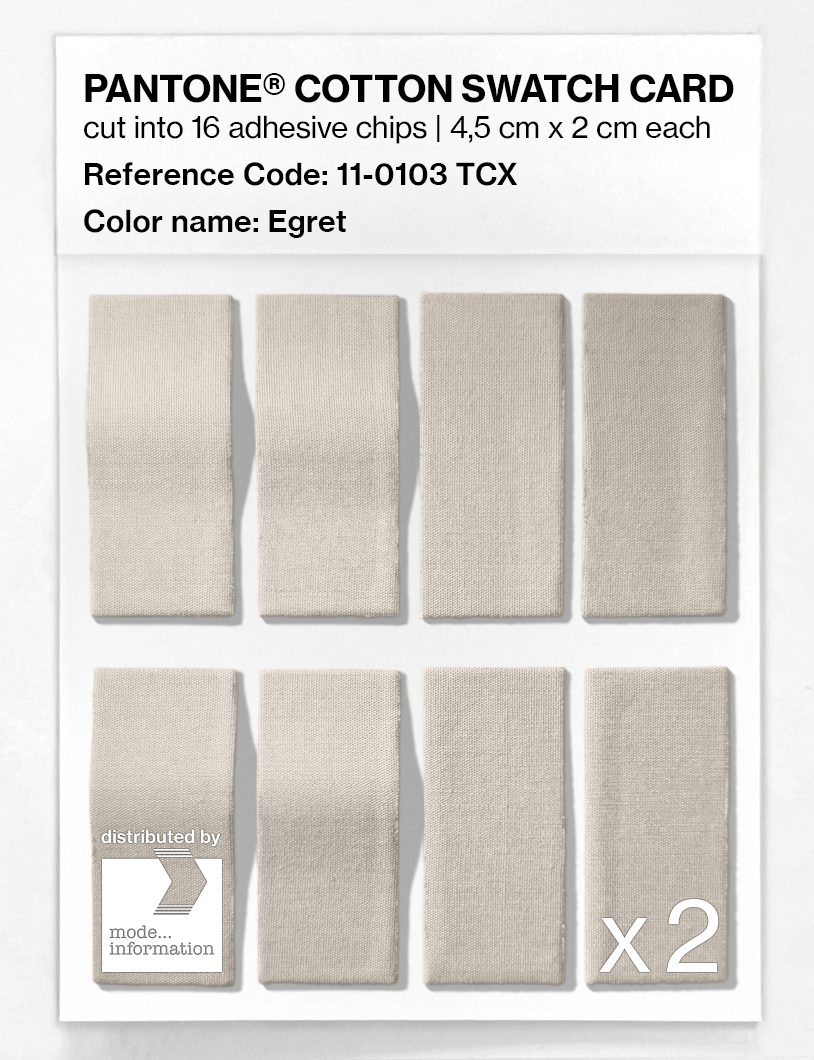 Artikelbild 5 des Artikels “PANTONE® COTTON SWATCH CARD 11-0103 TCX Egret “