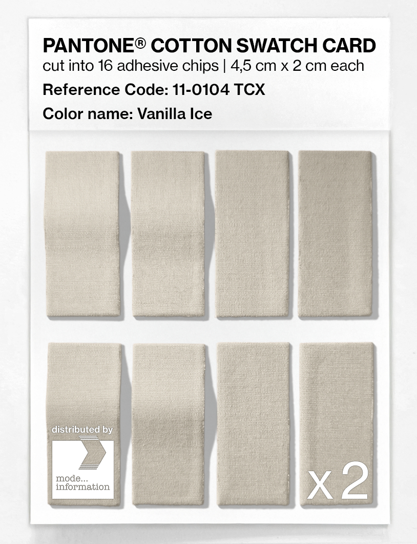 Product image 5 of the product “PANTONE® COTTON SWATCH CARD 11-0104 TCX Vanilla Ice ”
