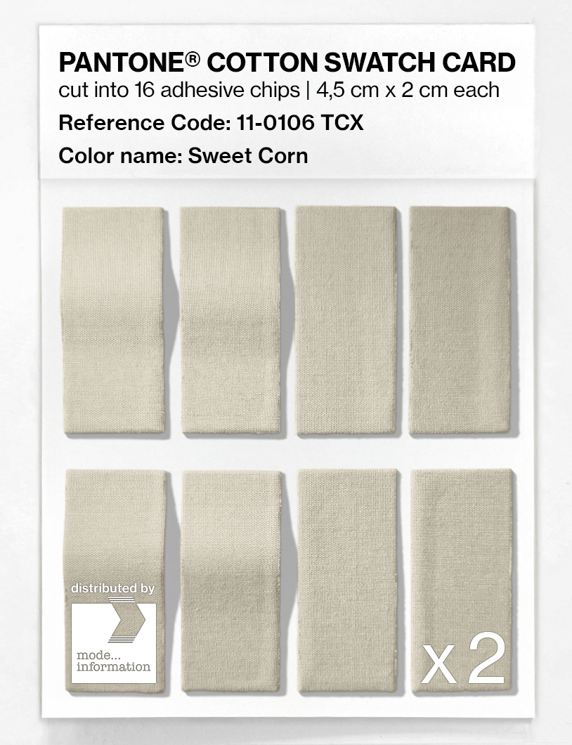 Artikelbild 5 des Artikels “PANTONE® COTTON SWATCH CARD 11-0106 TCX Sweet Corn “