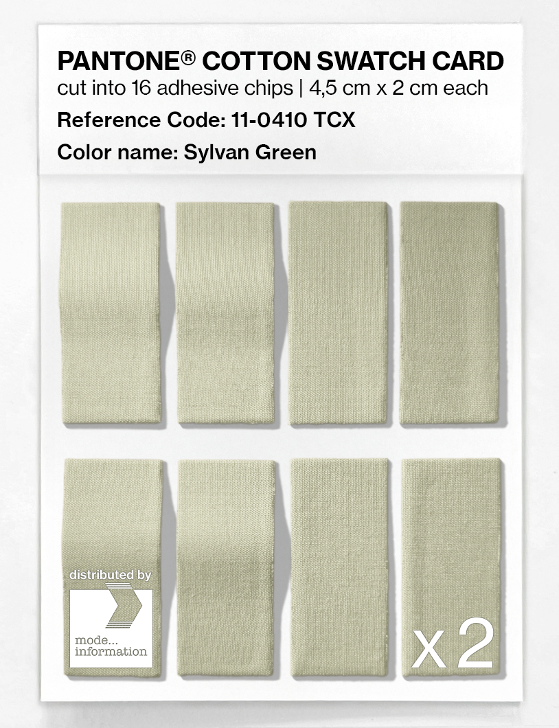 Product image 5 of the product “PANTONE® COTTON SWATCH CARD 11-0410 TCX Sylvan Green ”