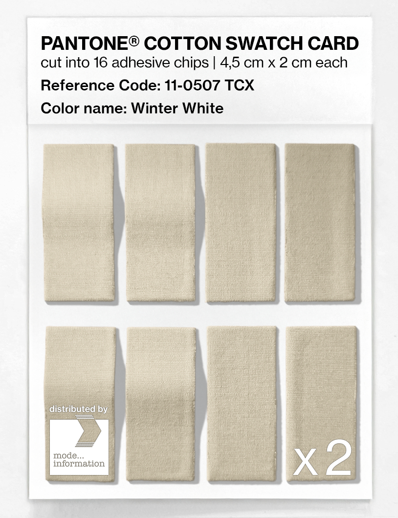 Product image 5 of the product “PANTONE® COTTON SWATCH CARD 11-0507 TCX Winter White ”