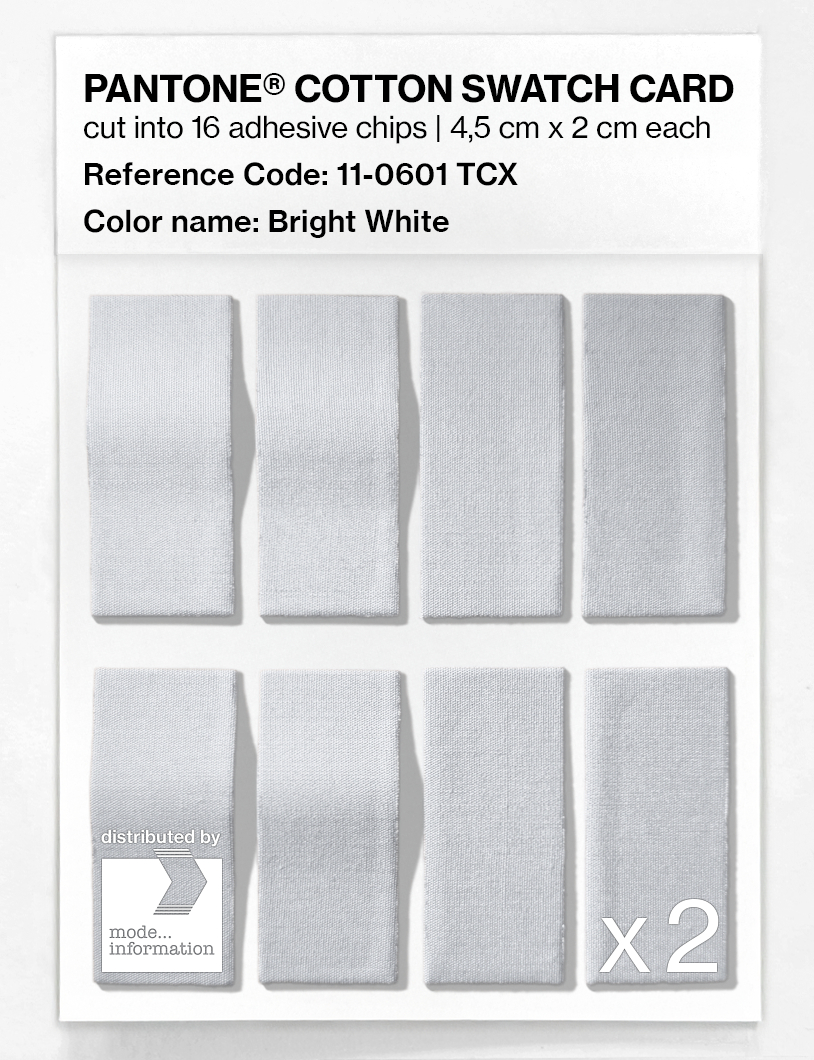 Product image 5 of the product “PANTONE® COTTON SWATCH CARD 11-0601 TCX Bright White ”