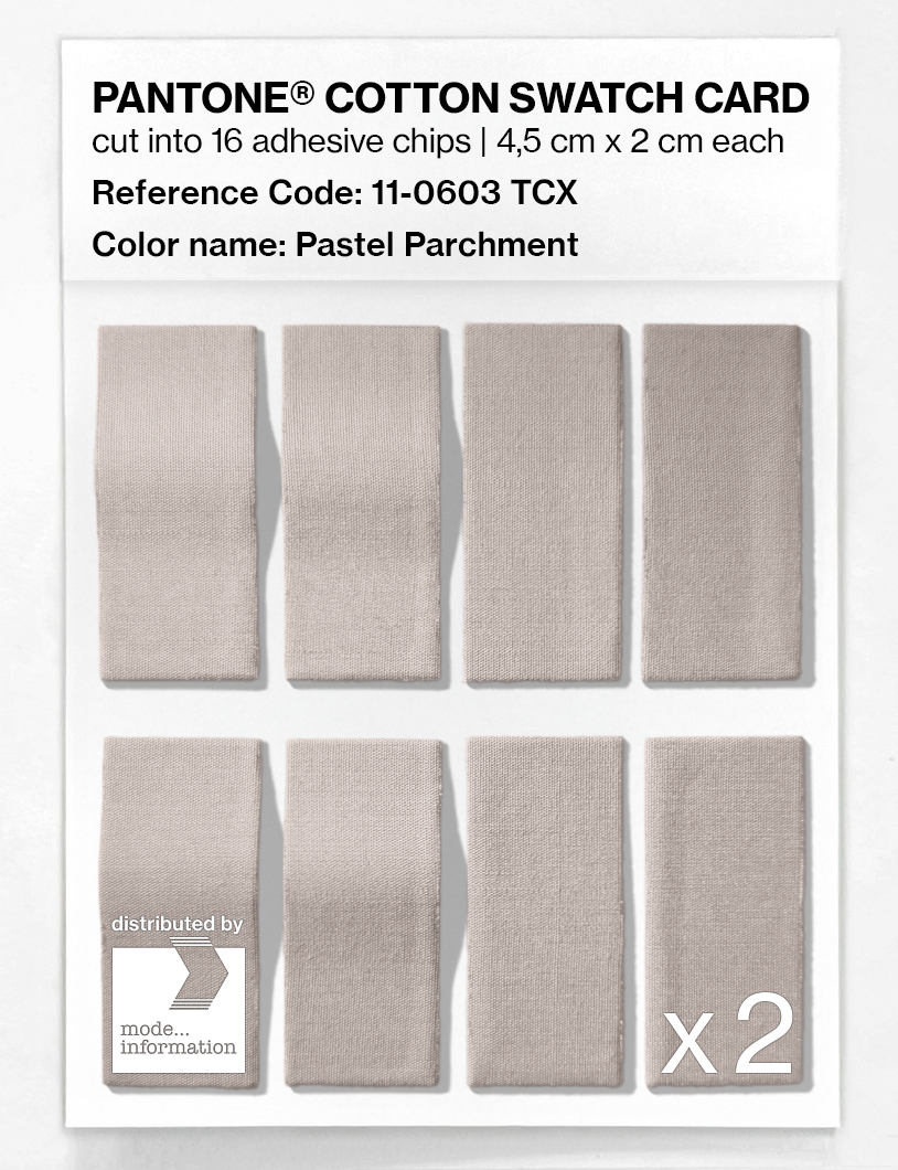 Product image 5 of the product “PANTONE® COTTON SWATCH CARD 11-0603 TCX Pastel Parchment ”