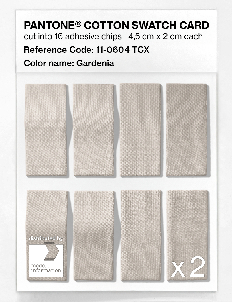 Product image 5 of the product “PANTONE® COTTON SWATCH CARD 11-0604 TCX Gardenia ”