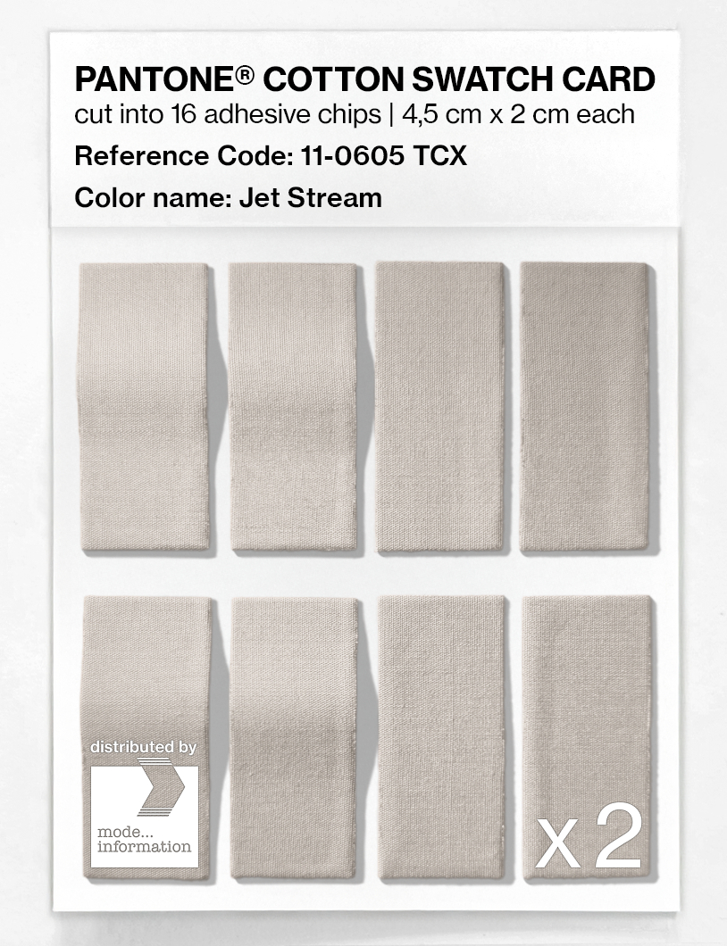 Product image 5 of the product “PANTONE® COTTON SWATCH CARD 11-0605 TCX Jet Stream ”