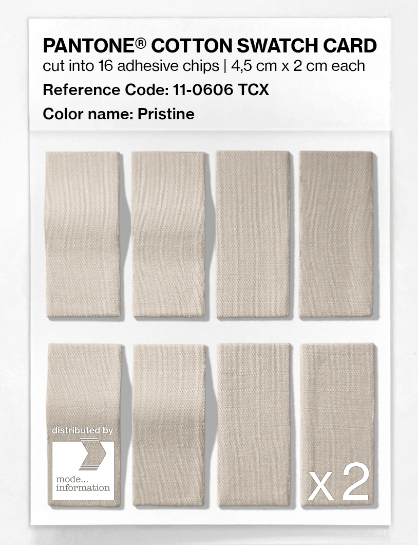 Product image 5 of the product “PANTONE® COTTON SWATCH CARD 11-0606 TCX Pristine ”