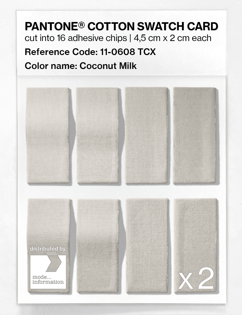 Product image 5 of the product “PANTONE® COTTON SWATCH CARD 11-0608 TCX Coconut Milk ”