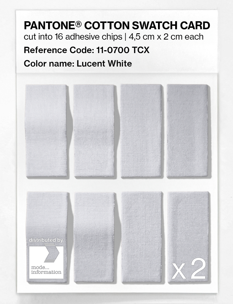 Product image 5 of the product “PANTONE® COTTON SWATCH CARD 11-0700 TCX Lucent White ”