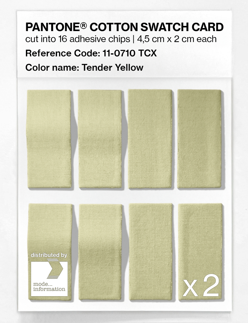 Product image 5 of the product “PANTONE® COTTON SWATCH CARD 11-0710 TCX Tender Yellow ”