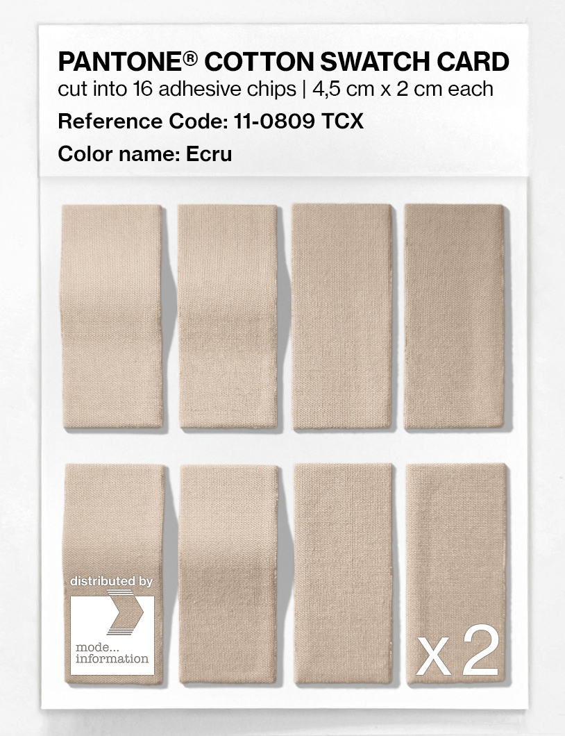 Product image 5 of the product “PANTONE® COTTON SWATCH CARD 11-0809 TCX Ecru ”