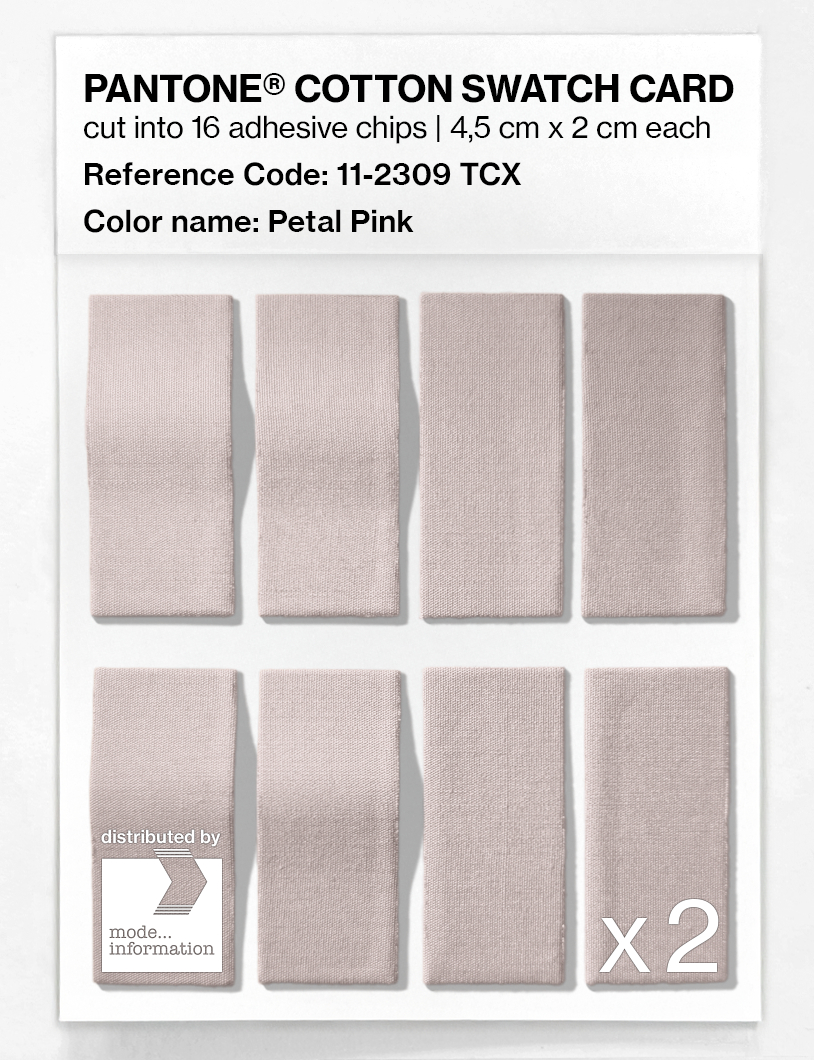 Product image 5 of the product “PANTONE® COTTON SWATCH CARD 11-2309 TCX Petal Pink ”