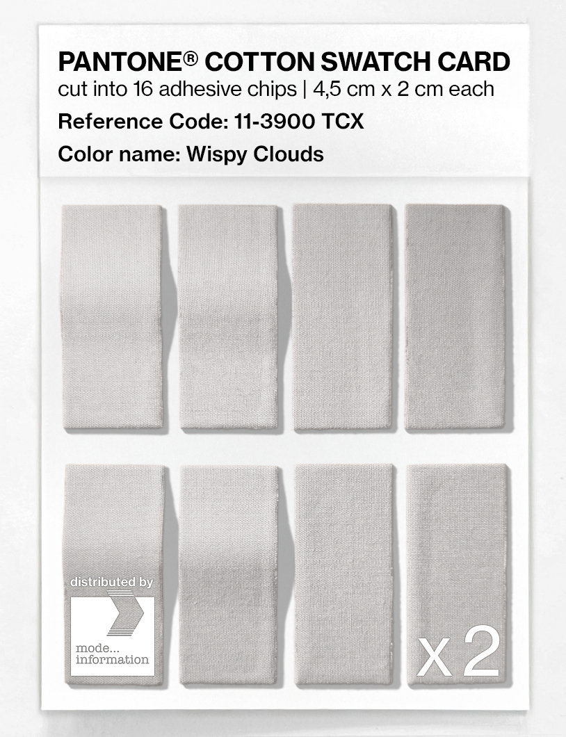 Product image 5 of the product “PANTONE® COTTON SWATCH CARD 11-3900 TCX Wispy Clouds ”