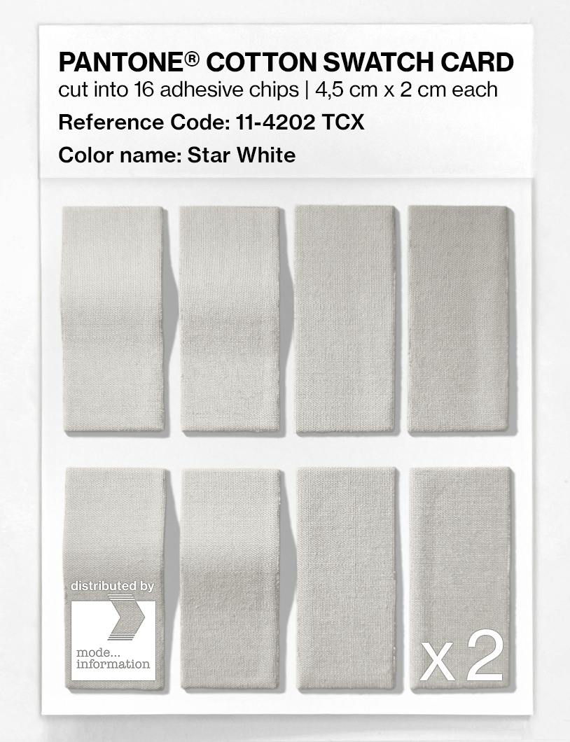 Artikelbild 5 des Artikels “PANTONE® COTTON SWATCH CARD 11-4202 TCX Star White “