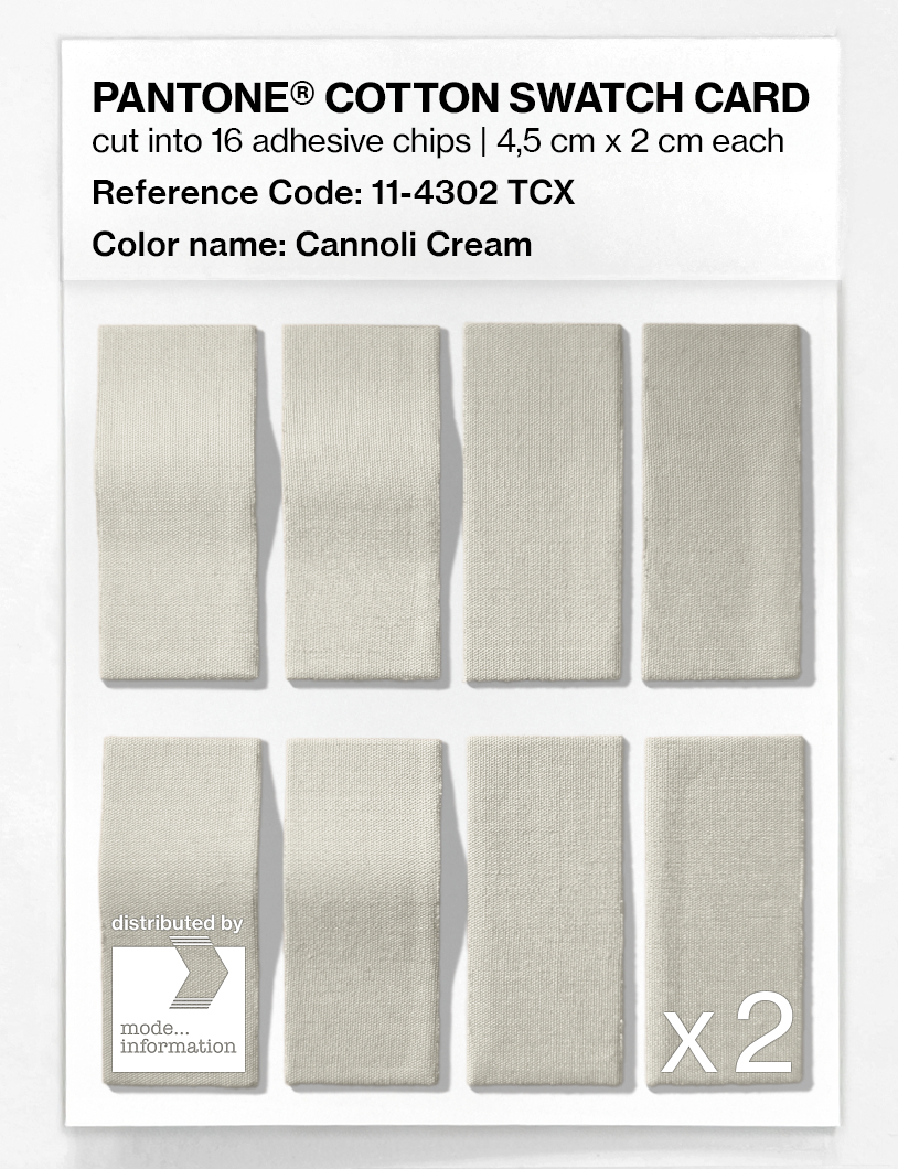 Artikelbild 5 des Artikels “PANTONE® COTTON SWATCH CARD 11-4302 TCX Cannoli Cream “