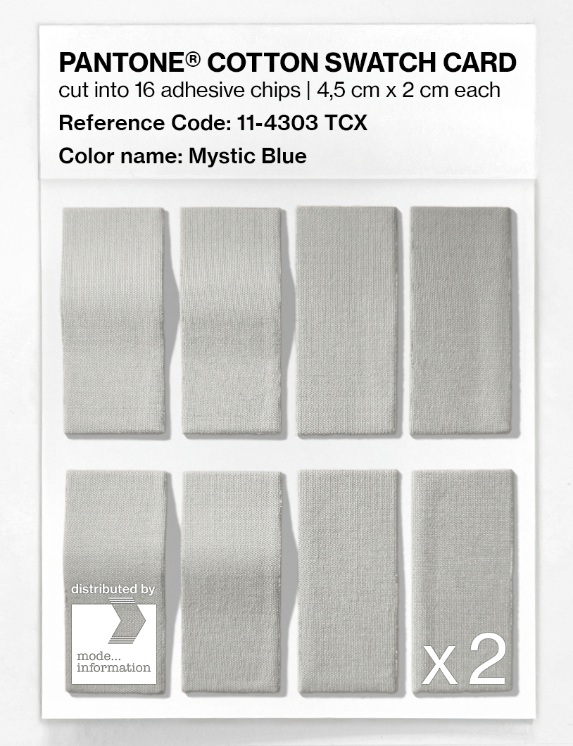 Product image 5 of the product “PANTONE® COTTON SWATCH CARD 11-4303 TCX Mystic Blue ”