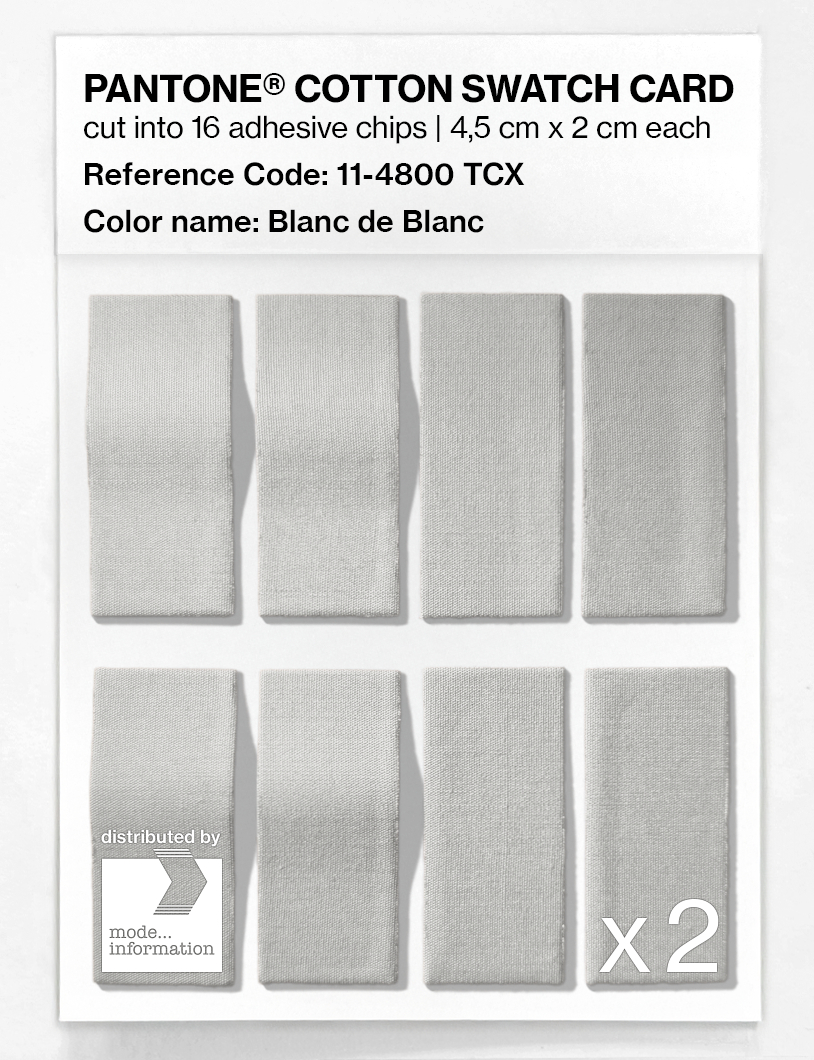 Product image 5 of the product “PANTONE® COTTON SWATCH CARD 11-4800 TCX Blanc de Blanc ”