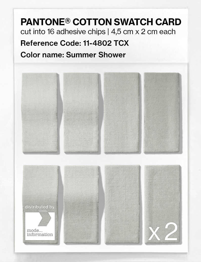 Product image 5 of the product “PANTONE® COTTON SWATCH CARD 11-4802 TCX Summer Shower ”
