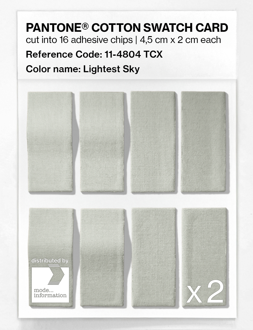 Product image 5 of the product “PANTONE® COTTON SWATCH CARD 11-4804 TCX Lightest Sky ”