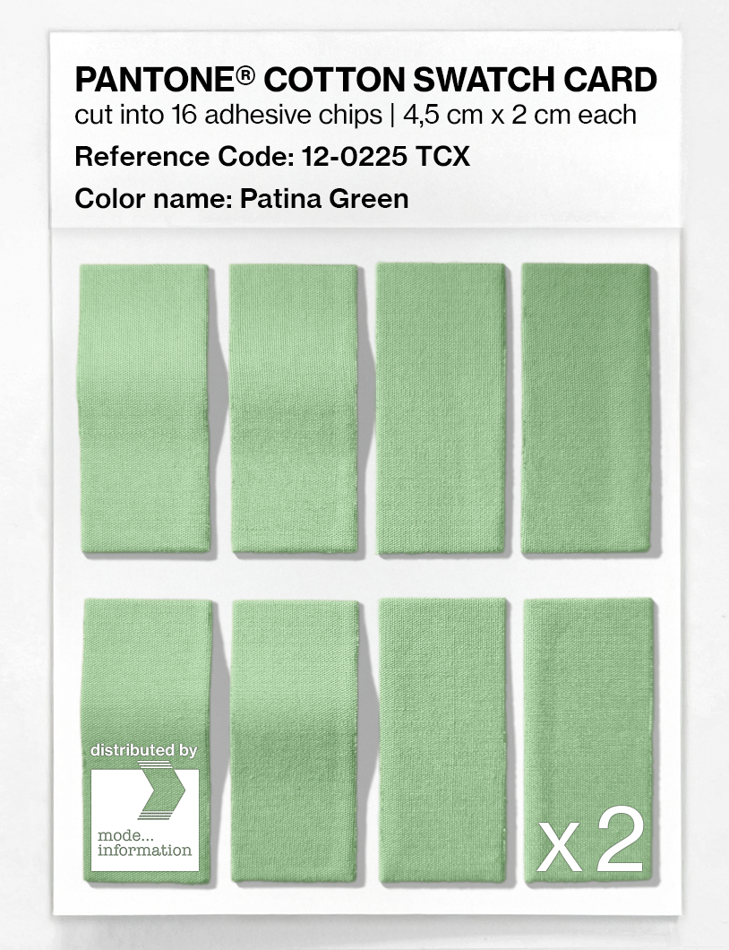 Product image 5 of the product “PANTONE® COTTON SWATCH CARD 12-0225 TCX Patina Green ”