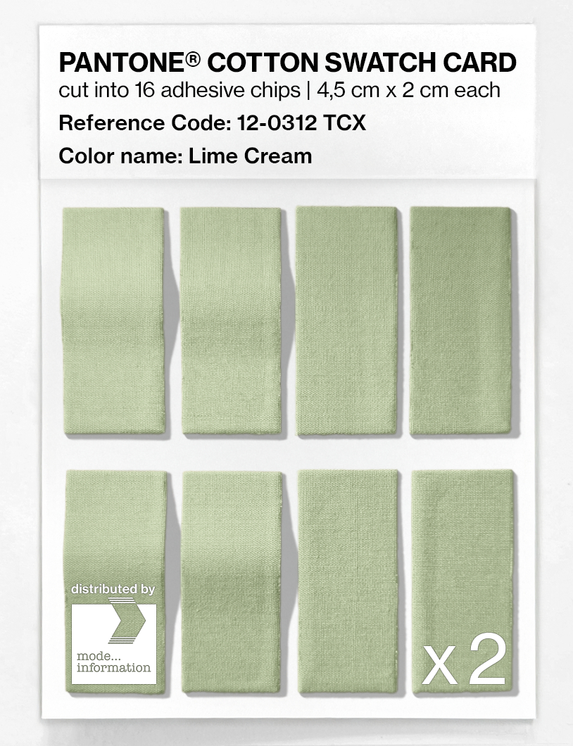 Product image 5 of the product “PANTONE® COTTON SWATCH CARD 12-0312 TCX Lime Cream ”