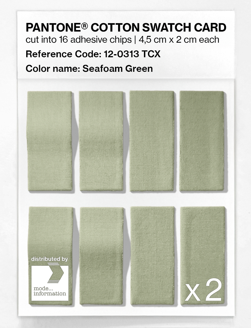 Product image 5 of the product “PANTONE® COTTON SWATCH CARD 12-0313 TCX Seafoam Green ”