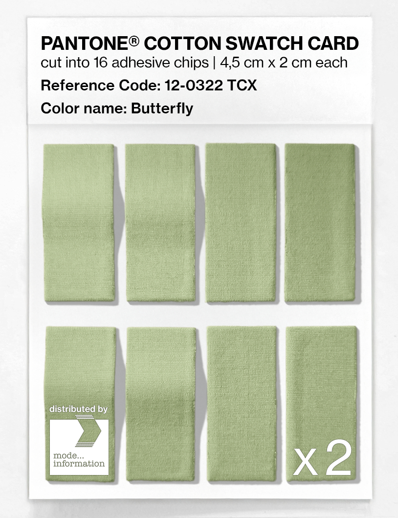 Product image 5 of the product “PANTONE® COTTON SWATCH CARD 12-0322 TCX Butterfly ”
