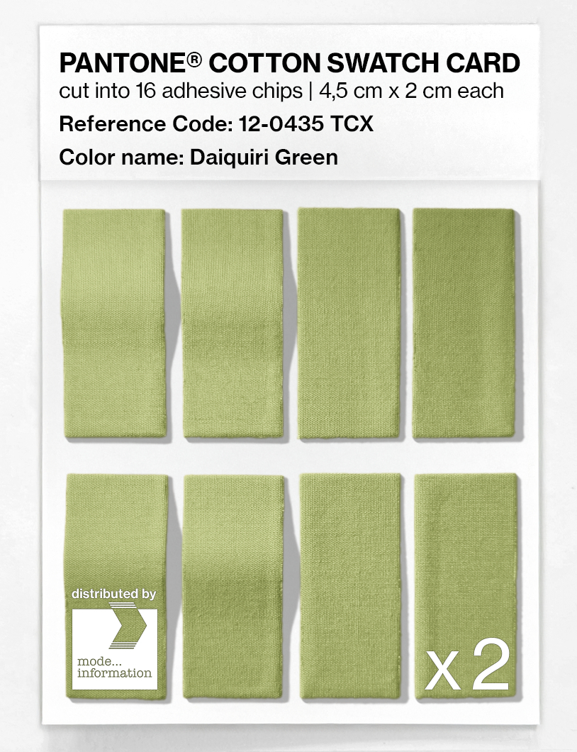 Product image 5 of the product “PANTONE® COTTON SWATCH CARD 12-0435 TCX Daiquiri Green ”
