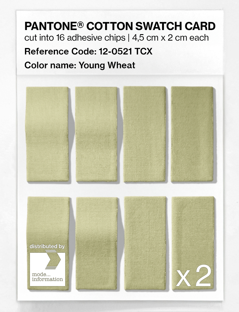 Product image 5 of the product “PANTONE® COTTON SWATCH CARD 12-0521 TCX Young Wheat ”