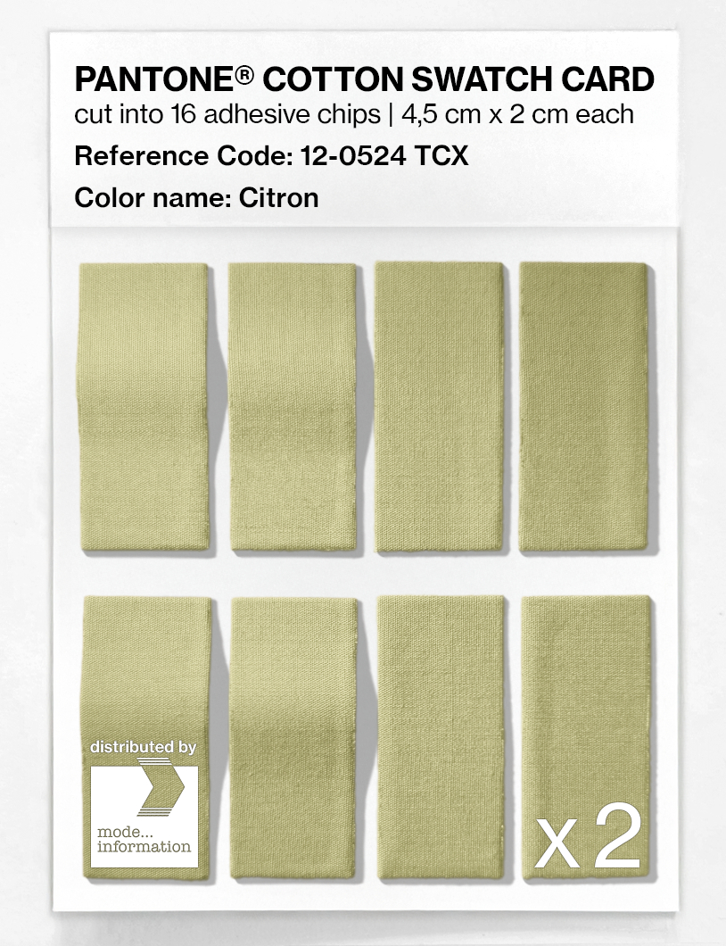 Product image 5 of the product “PANTONE® COTTON SWATCH CARD 12-0524 TCX Citron ”