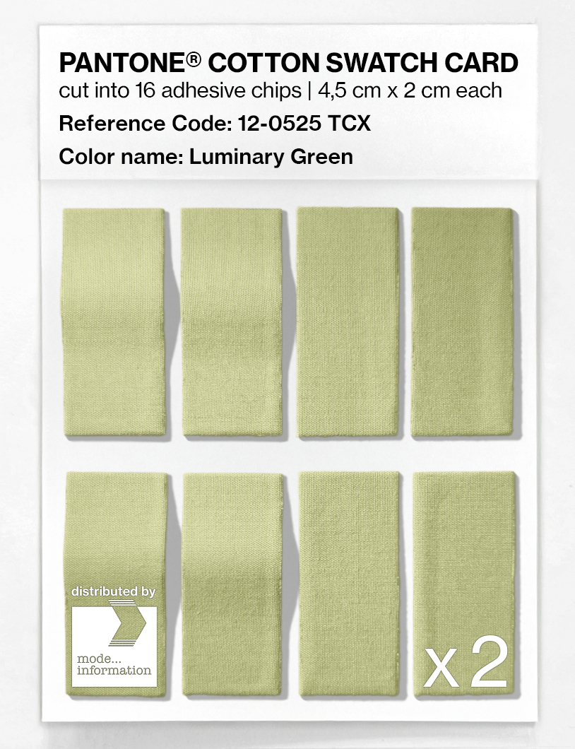Product image 5 of the product “PANTONE® COTTON SWATCH CARD 12-0525 TCX Luminary Green ”