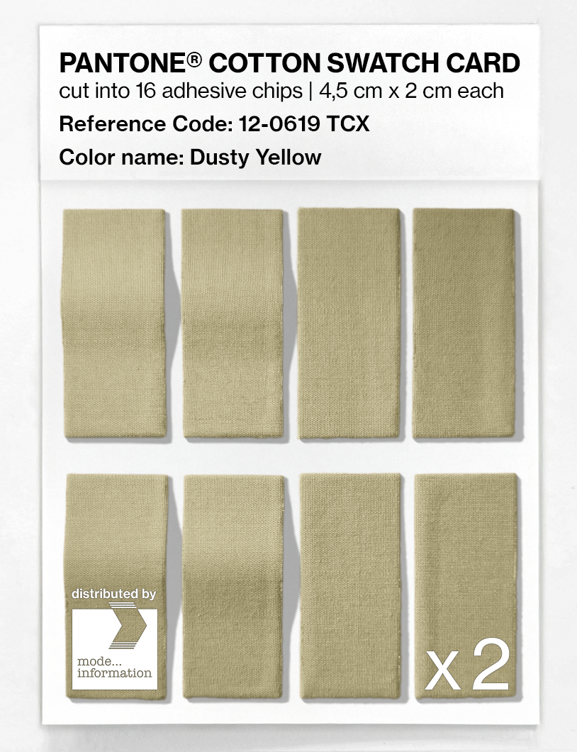Product image 5 of the product “PANTONE® COTTON SWATCH CARD 12-0619 TCX Dusty Yellow ”