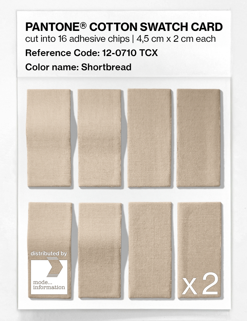 Product image 5 of the product “PANTONE® COTTON SWATCH CARD 12-0710 TCX Shortbread ”