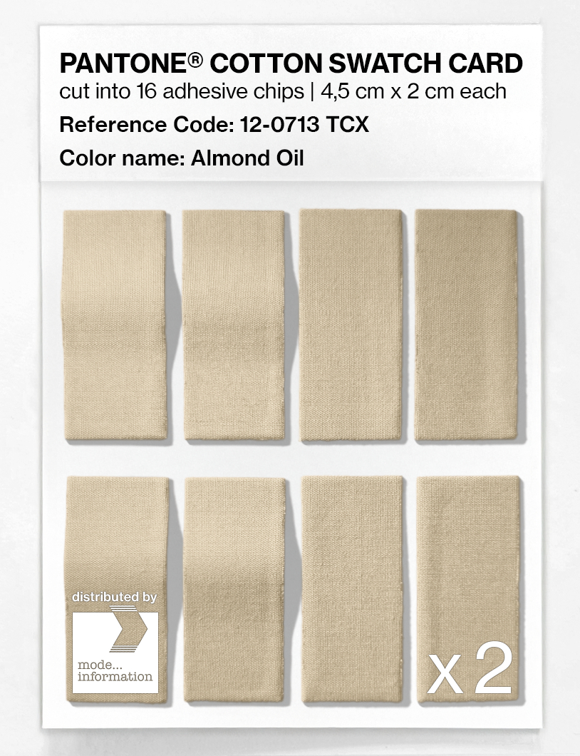 Product image 5 of the product “PANTONE® COTTON SWATCH CARD 12-0713 TCX Almond Oil ”