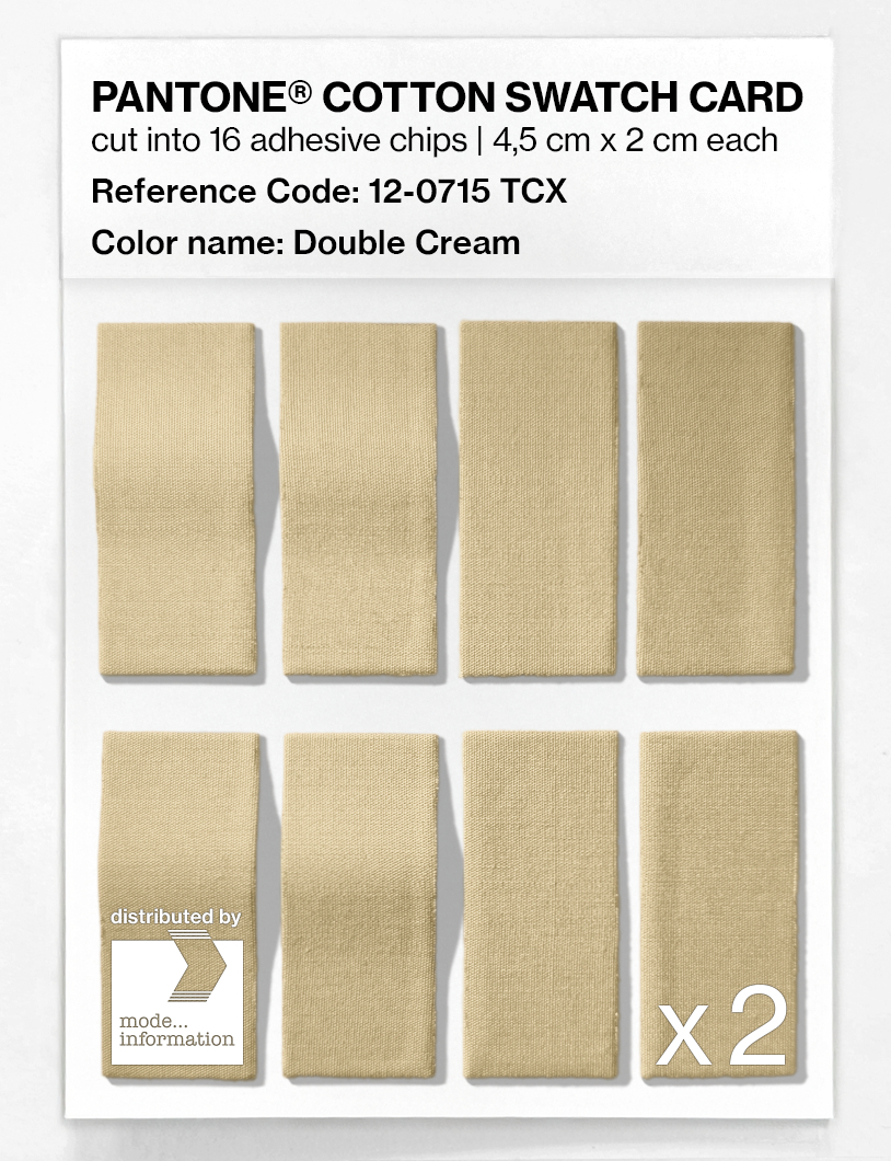 Product image 5 of the product “PANTONE® COTTON SWATCH CARD 12-0715 TCX Double Cream ”