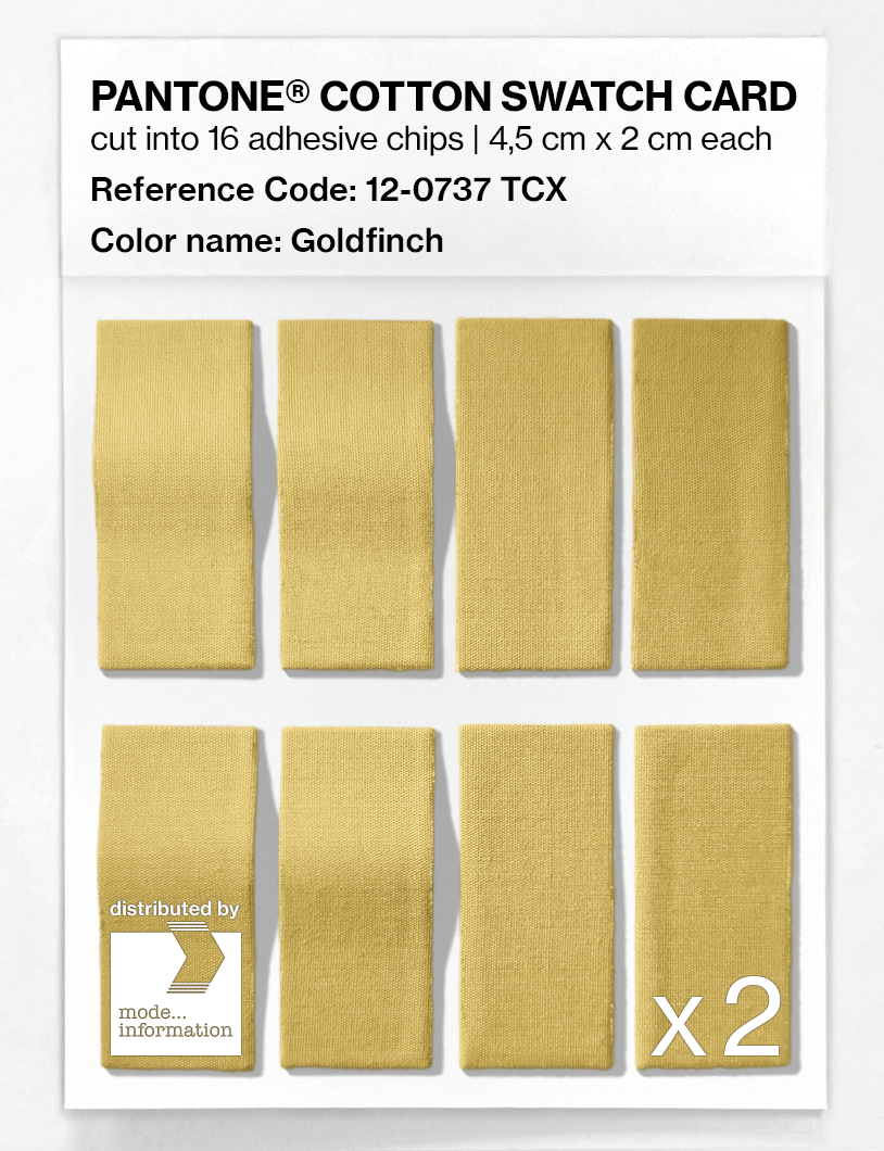 Product image 5 of the product “PANTONE® COTTON SWATCH CARD 12-0737 TCX Goldfinch ”