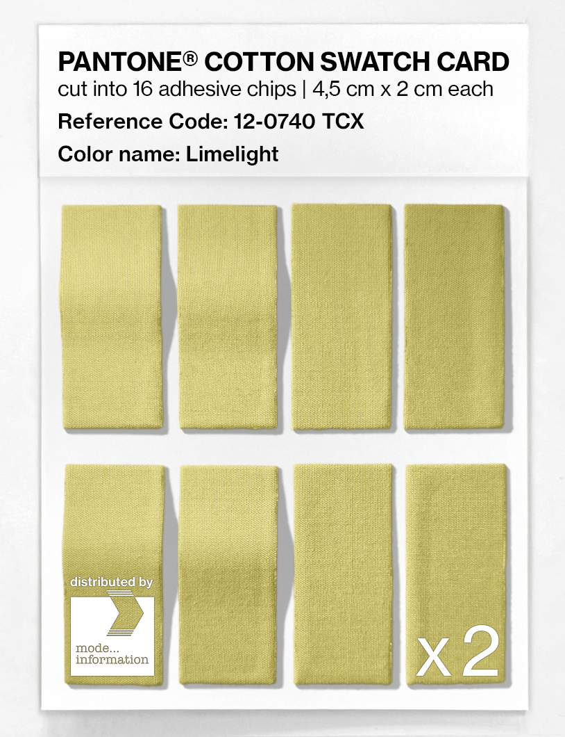 Product image 5 of the product “PANTONE® COTTON SWATCH CARD 12-0740 TCX Limelight ”