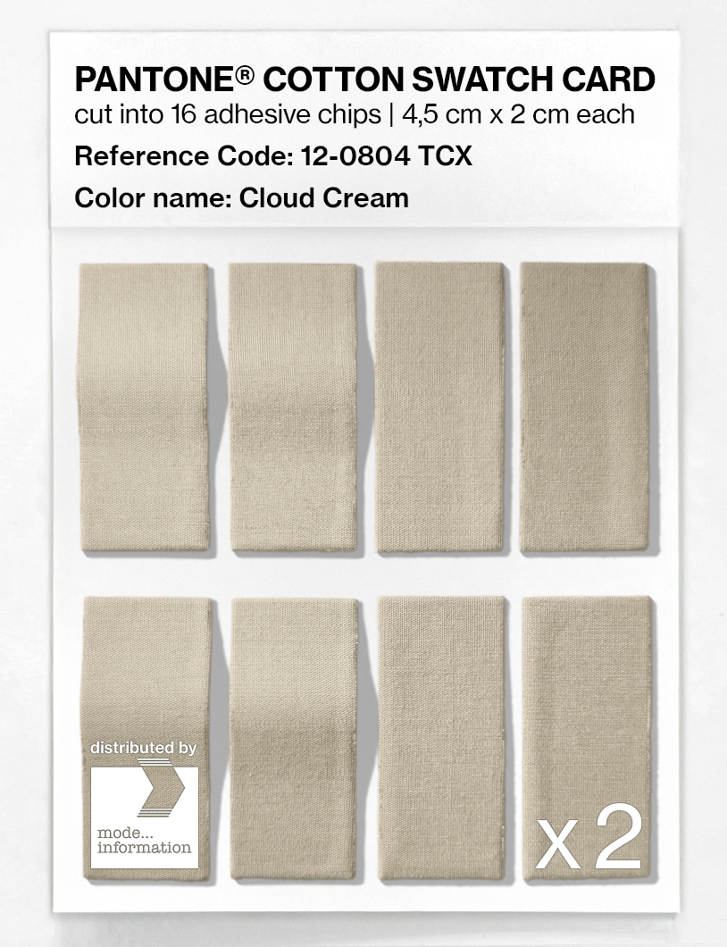 Artikelbild 5 des Artikels “PANTONE® COTTON SWATCH CARD 12-0804 TCX Cloud Cream “