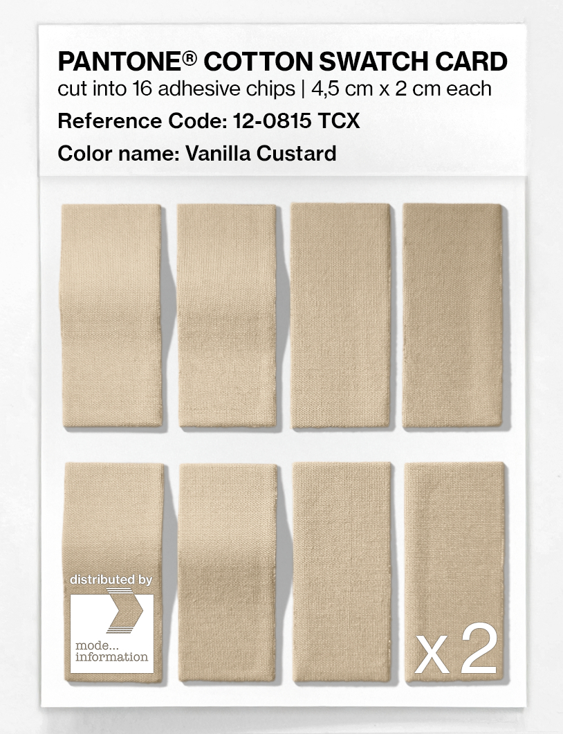 Product image 5 of the product “PANTONE® COTTON SWATCH CARD 12-0815 TCX Vanilla Custard ”