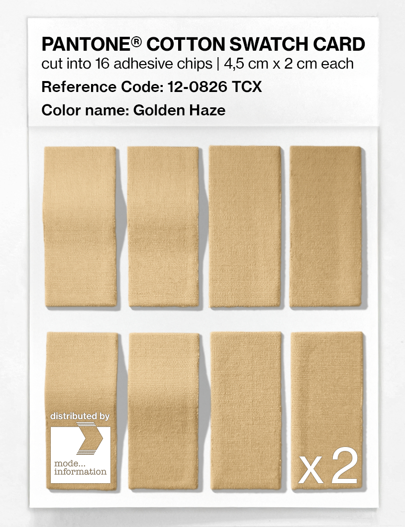 Product image 5 of the product “PANTONE® COTTON SWATCH CARD 12-0826 TCX Golden Haze ”