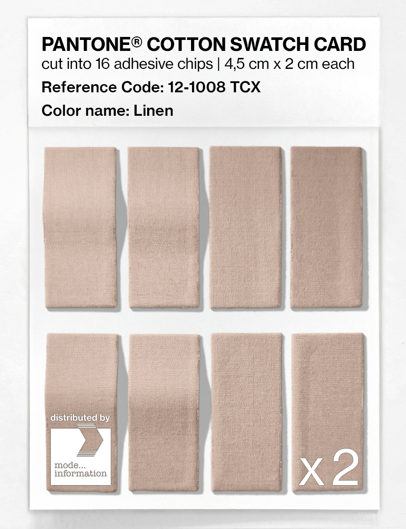 Product image 5 of the product “PANTONE® COTTON SWATCH CARD 12-1008 TCX Linen ”