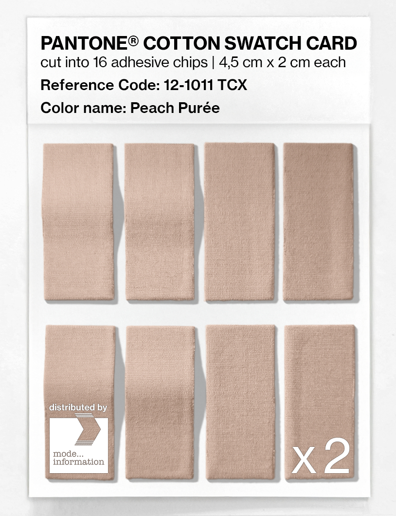 Product image 5 of the product “PANTONE® COTTON SWATCH CARD 12-1011 TCX Peach Purée ”